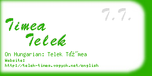 timea telek business card